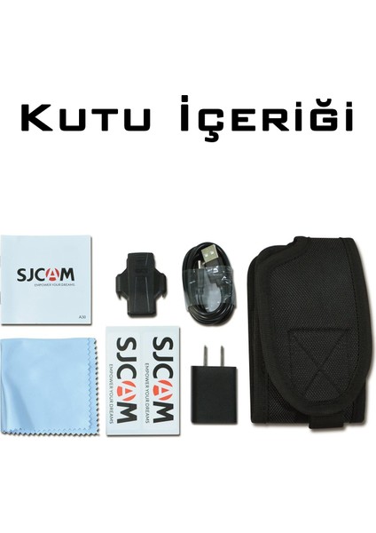 A30 Vücut Kamerası 16X Dijital Zoom Tak-Çıkar 64GB Dahili Hafıza Güvenlik Polis Ekipmanı IP64 FullHD Video 4” Dokunmatik Ekran 5800mAh Ultra Geniş Batarya 12MP Siyah indirimleri