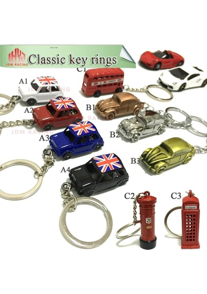 Kırmızı Araba Anahtarlık Metal Araba Anahtarlık Anahtarlık Hediye Kişiselleştirilmiş Zincirler Eski Araba Anahtarlık Araba Styling Aksesuarları Dekorasyon (Yurt Dışından) fiyatları