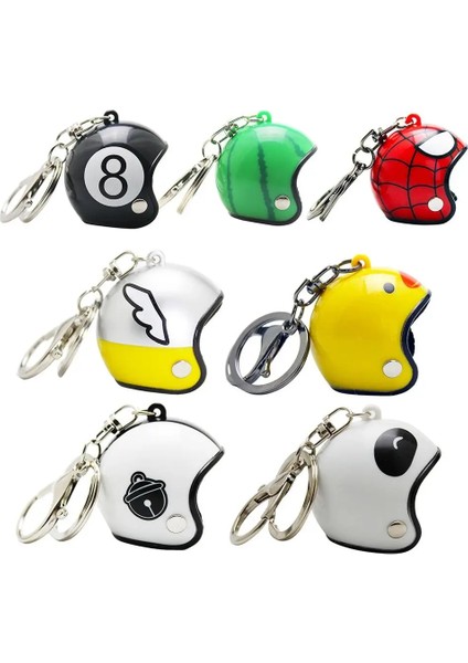 F 7 Stil Araba Motosiklet Kask Şekli Anahtarlık Moda Güzel Sevimli Kişilik Oto Anahtarlık Kolye Araba Süslemeleri Küçük Hediye (Yurt Dışından) fiyatları