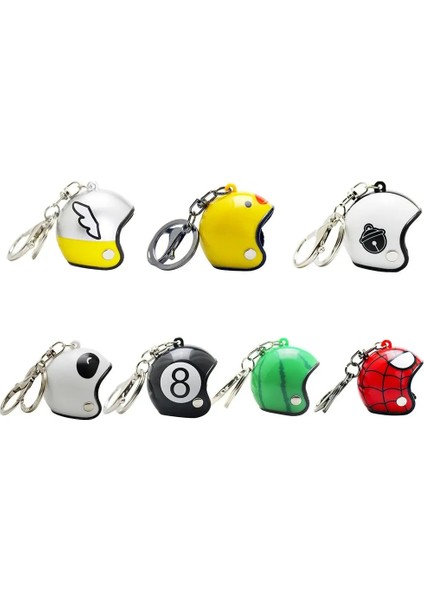 F 7 Stil Araba Motosiklet Kask Şekli Anahtarlık Moda Güzel Sevimli Kişilik Oto Anahtarlık Kolye Araba Süslemeleri Küçük Hediye (Yurt Dışından) fırsatları