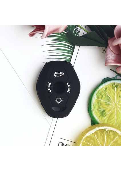 Pembe Keyyou Yedek Silikon Araba Anahtarı Durum Fob Kapak Bmw X3 X5 Z3 Z Serisi E38 E39 E46 E83 3 Düğme Uzaktan Anahtarlık (Yurt Dışından)