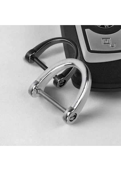 2 Adet Siyah Klasik D Şekli At Nalı Anahtarlık Kalın Çubuk Araba Anahtarlık Anahtarlık Metal Anahtar Yüzükler Iç Aksesuar (Yurt Dışından) modelleri