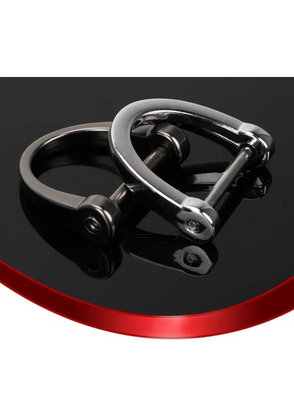 2 Adet Siyah Klasik D Şekli At Nalı Anahtarlık Kalın Çubuk Araba Anahtarlık Anahtarlık Metal Anahtar Yüzükler Iç Aksesuar (Yurt Dışından) fırsatları