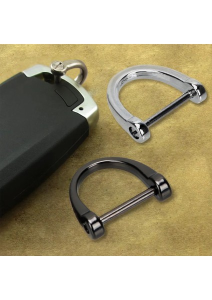 2 Adet Siyah Klasik D Şekli At Nalı Anahtarlık Kalın Çubuk Araba Anahtarlık Anahtarlık Metal Anahtar Yüzükler Iç Aksesuar (Yurt Dışından) indirimleri