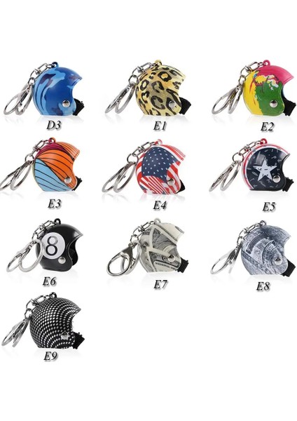 D3 Motosiklet Kask Anahtarlık Anahtarlık Anahtarlık Yüzük Kolye Erkek Kadın Çocuk Hediye Doğum Günü Noel Xmax Mevcut Koleksiyon Hatıra (Yurt Dışından) indirimleri