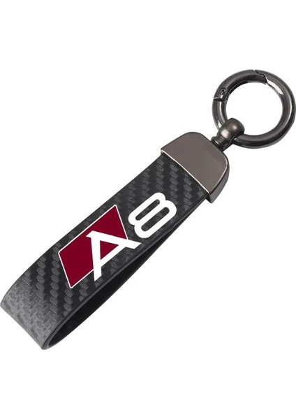 A8 Deri Araba Anahtarlık At Nalı Toka Takı Için Audi A3 A4 A5 A6 A7 A8 Q3 Q5 Q7 Q8 Araba Aksesuarları (Yurt Dışından)