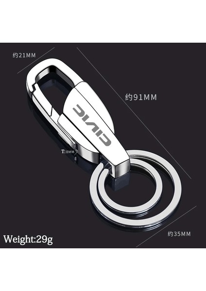 Siyah Yeni Araba Metal Anahtarlıklar Alaşım Anahtarlık Anahtarlık Honda Civic Için 8th 10TH Gen Araba Biblo Araba Aksesuarları (Yurt Dışından) fiyatları