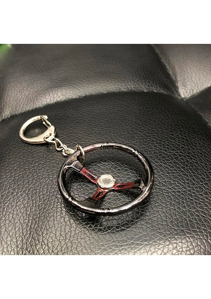 Direksiyon Siyah Jant Anahtarlıklar Türbin Anahtarlıklar Metal Fren Diskli Tekerlek Göbeği Anahtarlık Araba Aksesuarları (Yurt Dışından)