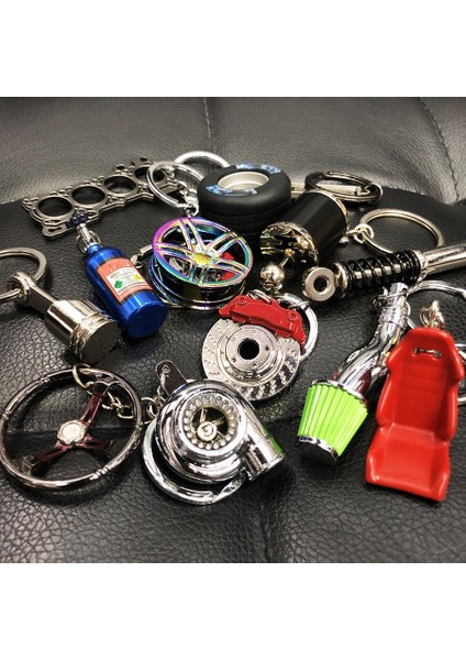 Fren Diski Siyah Jant Anahtarlıklar Türbin Anahtarlıklar Metal Fren Diskli Tekerlek Göbeği Anahtarlık Araba Aksesuarları (Yurt Dışından) fiyatları