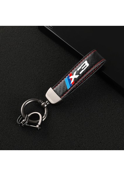 X4 Siyah Çizgi Karbon Fiber Deri Araba Anahtarlık Özel Dönen At Nalı Spor Anahtar Yüzükler Hediye Bmw X1 X2 X3 X4 X5 X6 X7 Araba Aksesuarları (Yurt Dışından) fırsatları