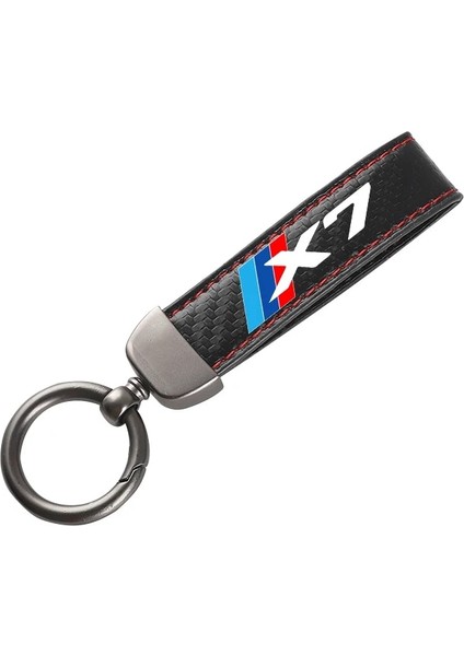 X4 Siyah Çizgi Karbon Fiber Deri Araba Anahtarlık Özel Dönen At Nalı Spor Anahtar Yüzükler Hediye Bmw X1 X2 X3 X4 X5 X6 X7 Araba Aksesuarları (Yurt Dışından) indirimleri