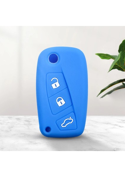 Kırmızı Keyyou Fıat Panda Stilo Punto Ducato Doblo Minibüs Grande Brav Fob Silikon Kauçuk Araba Anahtarı Kapağı Kılıf 3 Düğmeler (Yurt Dışından) indirimleri