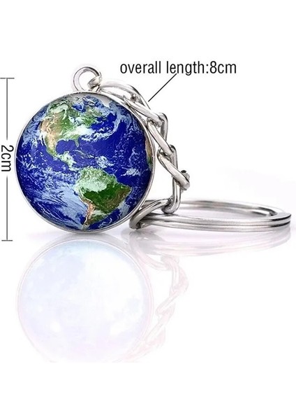 M-1-1087 - 1 Adet 1 Adet Sıcak Satış Anahtarlık Cam Top Kolye Erkek Kadın Noel Hediyesi Çift Taraflı Cam Top Araba Anahtarlık Noel Dekorasyon (Yurt Dışından) fırsatları