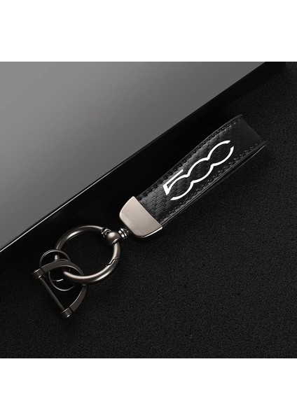 Siyah Fiat Punto ve Abarth Tipo Için Araba Aksesuarları Hattı ile Yeni Karbon Fiber Deri Araba Anahtarlık Spor Özel Anahtar Yüzükler (Yurt Dışından)