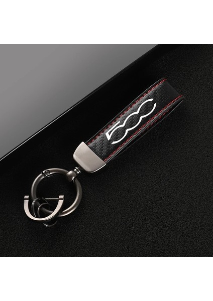 Siyah Fiat Punto ve Abarth Tipo Için Araba Aksesuarları Hattı ile Yeni Karbon Fiber Deri Araba Anahtarlık Spor Özel Anahtar Yüzükler (Yurt Dışından) fiyatları