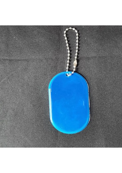 Koyu Mavi Özelleştirilmiş Yansıtıcı Anahtarlık Oval Şekil Trafik Güvenliği Yansıtıcı Kolye Yaratıcı Dıy Araba Anahtarlığı (Yurt Dışından)