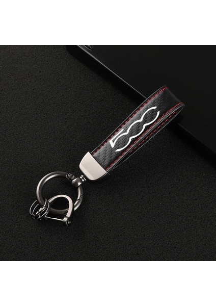 Siyah Fiat Punto ve Abarth Tipo Için Araba Aksesuarları Hattı ile Yeni Karbon Fiber Deri Araba Anahtarlık Spor Özel Anahtar Yüzükler (Yurt Dışından) fırsatları