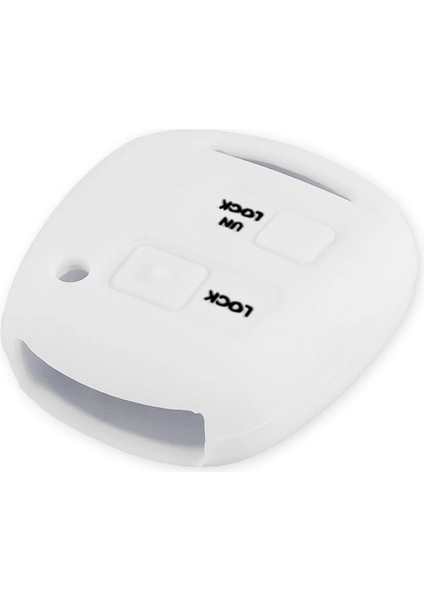 Beyaz Keyyou 2 Düğmeler Silikon Araba Uzaktan Anahtarlık Kabuk Kapak Kılıf Toyota Camry Rav4 Prado Corolla Avensıs Land Cruıser Yarıs (Yurt Dışından)