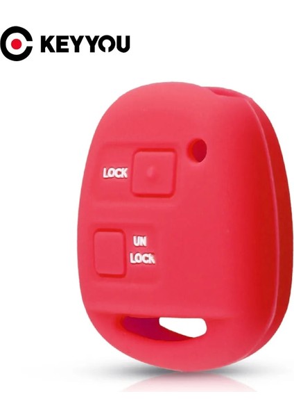 Beyaz Keyyou 2 Düğmeler Silikon Araba Uzaktan Anahtarlık Kabuk Kapak Kılıf Toyota Camry Rav4 Prado Corolla Avensıs Land Cruıser Yarıs (Yurt Dışından) fiyatları