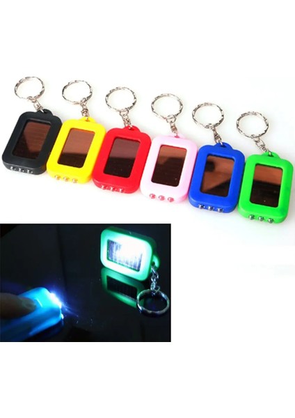 K Mini Taşınabilir Güneş Enerjisi 3 LED Işık Anahtarlık Anahtarlık Torç El Feneri Yeniden Şarj Edilebilir Dahili Pil ile Yeni (Yurt Dışından) fiyatları