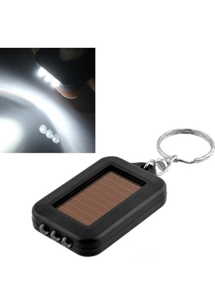 K Mini Taşınabilir Güneş Enerjisi 3 LED Işık Anahtarlık Anahtarlık Torç El Feneri Yeniden Şarj Edilebilir Dahili Pil ile Yeni (Yurt Dışından) indirimleri