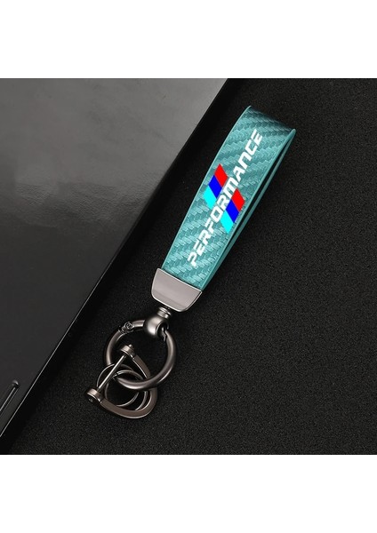 Yeşil High-End Spor Özelleştirilmiş Karbon Fiber Deri Anahtarlık Takı Anahtarlık Bmw E90 E60 F10 F31 F30 E93 F20 E65 F40 X5 E70 Araba (Yurt Dışından)