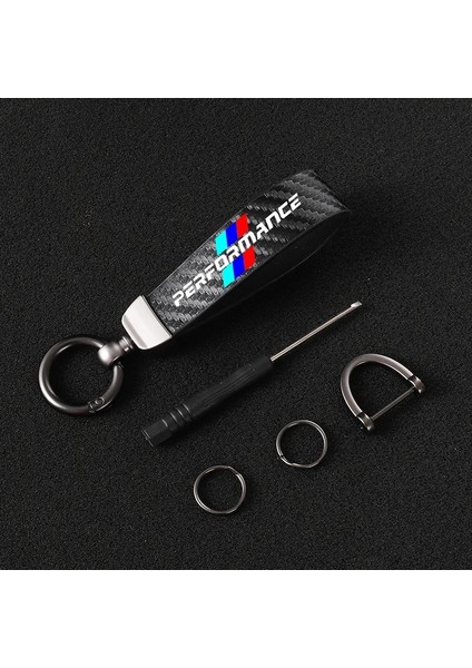 Yeşil High-End Spor Özelleştirilmiş Karbon Fiber Deri Anahtarlık Takı Anahtarlık Bmw E90 E60 F10 F31 F30 E93 F20 E65 F40 X5 E70 Araba (Yurt Dışından)