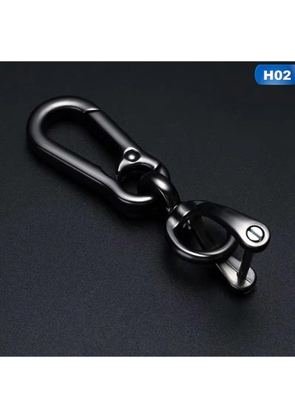 H02 Araba Anahtarlık Yaratıcı Basit Güçlü Karabina Şekli Anahtarlık Tırmanma Kancası Anahtar Paslanmaz Çelik Adam Unisex Hediye Oto Iç (Yurt Dışından)