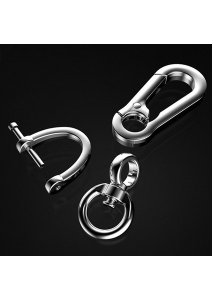 H02 Araba Anahtarlık Yaratıcı Basit Güçlü Karabina Şekli Anahtarlık Tırmanma Kancası Anahtar Paslanmaz Çelik Adam Unisex Hediye Oto Iç (Yurt Dışından) modelleri