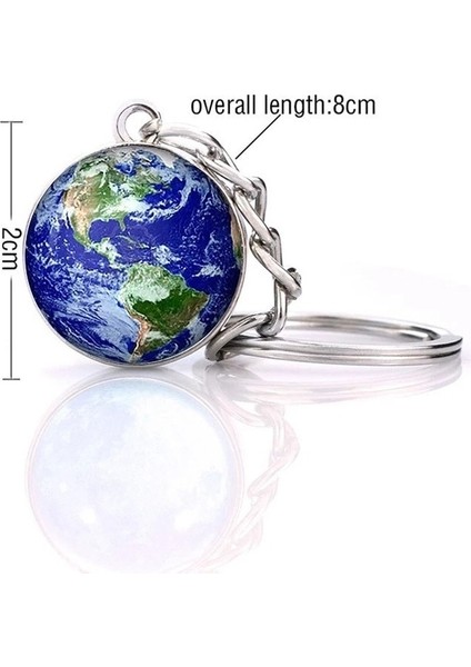 W-1-730 - 1 Adet Güneş Sistemi Gezegen Anahtarlık Galaxy Bulutsusu Uzay Anahtarlık Ay Dünya Güneş Mars Sanat Resmi Çift Taraflı Cam Top Araba Anahtarlık (Yurt Dışından) indirimleri