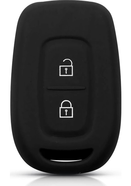 Siyah Keyyou Silikon Kauçuk Araba Anahtarı Durum Kabuk Renault Duster Dacia Scenic Master Megane Fob 2 Düğme Uzaktan Anahtar Kapağı (Yurt Dışından)