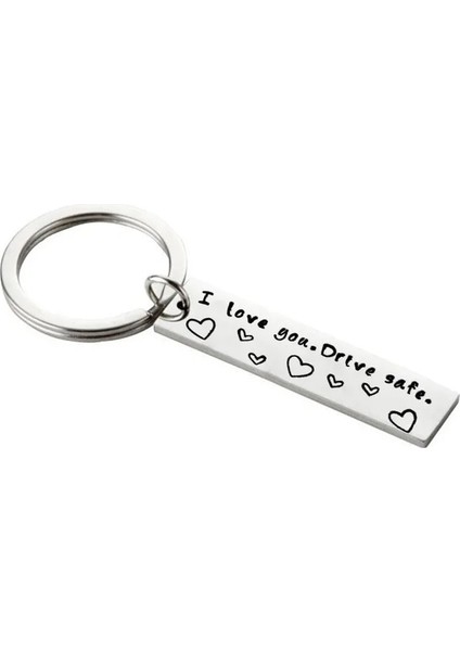 1067 - 1 Adet Mektup Oyma Sürücü Güvenli Burada Benimle Sana Ihtiyacım Var Erkek Kadın Özgünlük Araba Anahtarlık Biblo Araba Ping'an Kolye Anahtarlık (Yurt Dışından)