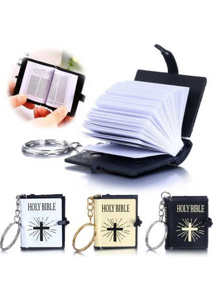 Gümüş Rengi 2022 Mini Ingilizce Kutsal Incil Anahtarlık Dini Hıristiyan Isa Çapraz Anahtarlıklar Kadın Çantası Hediyelik Eşya Dro Sıcak Satış (Yurt Dışından) modelleri