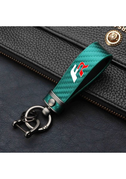 Yeşil Yüksek Dereceli Karbon Fiber Desen Araba Anahtarlık Araba Logosu Koltuk Leon Için Özel Anahtarlık Fr Ibiza Altea Exeo Toledo Araba Aksesuarları (Yurt Dışından)