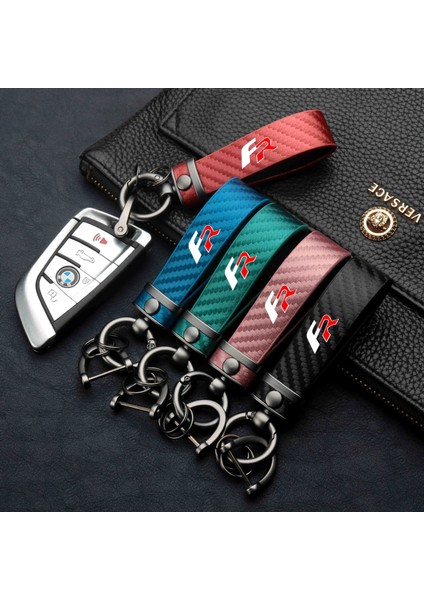 Kırmızı Yüksek Dereceli Karbon Fiber Desen Araba Anahtarlık Araba Logosu Koltuk Leon Için Özel Anahtarlık Fr Ibiza Altea Exeo Toledo Araba Aksesuarları (Yurt Dışından) modelleri