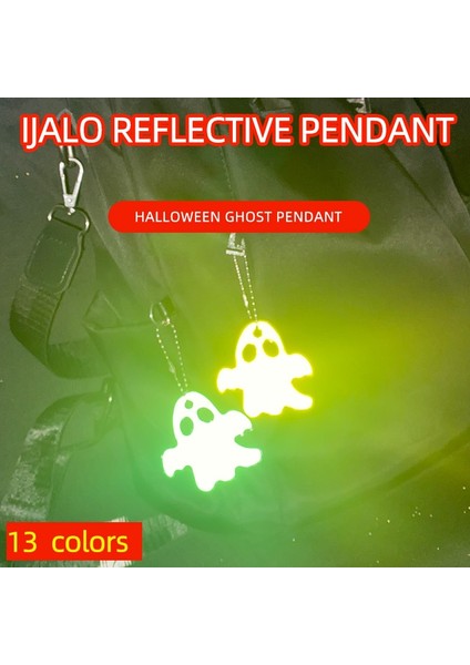 Turuncu Kırmızı Cadılar Bayramı Hayalet Sevimli Yansıtıcı Anahtarlık Araba Kolye Charm Çanta Aksesuarları Trafik Güvenliği Kullanımı Için (Yurt Dışından) fiyatları