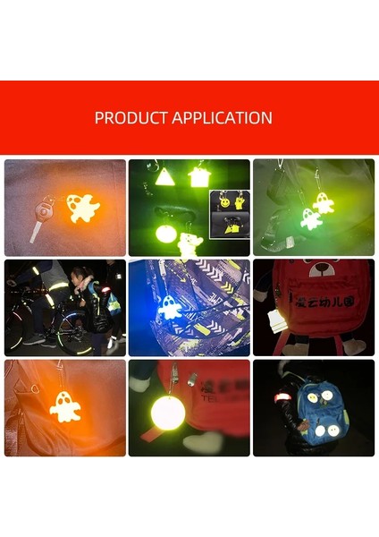 Turuncu Kırmızı Cadılar Bayramı Hayalet Sevimli Yansıtıcı Anahtarlık Araba Kolye Charm Çanta Aksesuarları Trafik Güvenliği Kullanımı Için (Yurt Dışından) indirimleri