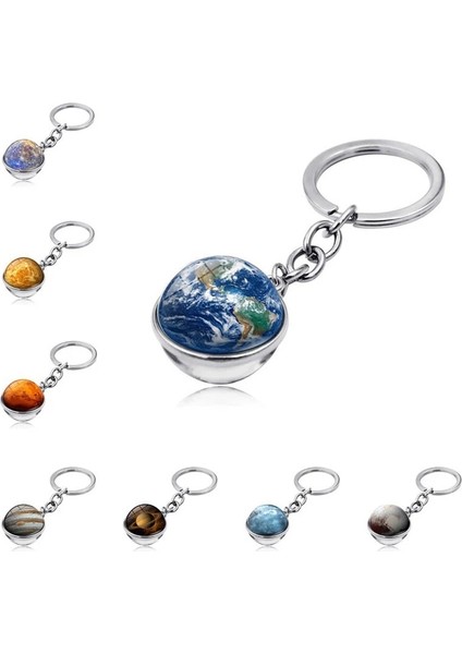 Ay Güneş Sistemi Gezegen Anahtarlık Galaxy Bulutsusu Uzay Anahtarlık Ay Dünya Güneş Mars Sanat Resmi Çift Taraflı Cam Top Araba Anahtarlık (Yurt Dışından) modelleri