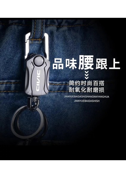 Siyah Yeni Çok Fonksiyonlu Metal Anahtarlık Metal Alaşım Toka Bel Araba Anahtarlık Anahtarlık Honda Civic Için Bira Şişe Açacağı (Yurt Dışından) modelleri