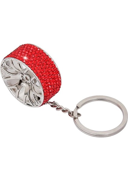 Kırmızı Kristal Taklidi Alfabe Anahtarlık Ilk Yaratıcı Tekerlek Anahtarlık Zinciri Unisex Hub Jant Modeli Araba Anahtarlık Anahtarlık Hediye #30 (Yurt Dışından)