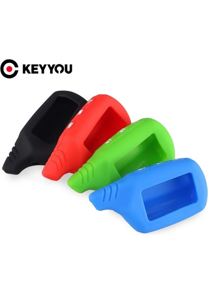 Mavi Keyyou Starline B91 Araba Alarmı Uzaktan Kumanda LCD Verici Starline B9 B6 A91 A61 Anahtarlık Silikon Kapak Anahtar Kutu (Yurt Dışından) indirimleri