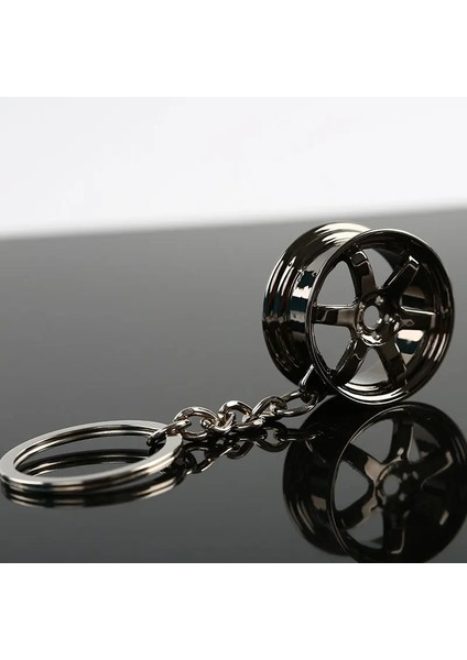Siyah Jant Hub Tuning Mini Anahtarlık Anahtarlık Anahtarlık Anahtarlık Sarkık Jdm Hellaflush Çinko Alaşım Araba Kamyon TE37 Cvt MB Tasarım (Yurt Dışından)