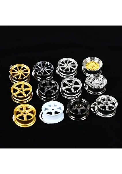 Siyah Jant Hub Tuning Mini Anahtarlık Anahtarlık Anahtarlık Anahtarlık Sarkık Jdm Hellaflush Çinko Alaşım Araba Kamyon TE37 Cvt MB Tasarım (Yurt Dışından)