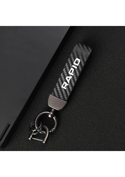 Hızlı Için Skoda Octavia Fabıa Kamıq Karoq Kodıaq Rapıd Scala Için Yüksek Dereceli Deri Araba Keycha Derece Dönen At Nalı Anahtarlıklar (Yurt Dışından)