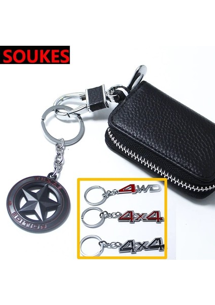 4x4 Siyah Kafatası Araba Anahtarlık Anahtarlıklar Jeep Cherokee Pusula Renegade Wrangler Rubicon Jk Jl Jku Tj Yj Cj Grand 4x4 4WD Sticker (Yurt Dışından)