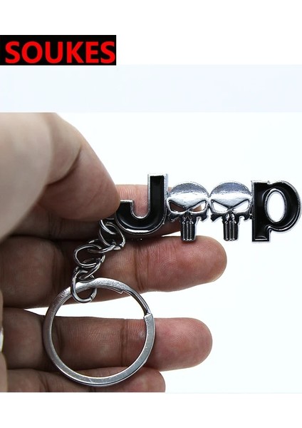 4x4 Siyah Kafatası Araba Anahtarlık Anahtarlıklar Jeep Cherokee Pusula Renegade Wrangler Rubicon Jk Jl Jku Tj Yj Cj Grand 4x4 4WD Sticker (Yurt Dışından)