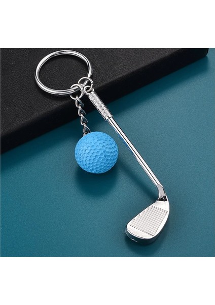 Mavi Mini Golf Raket Topu Kolye Anahtarlık Yaratıcı Araba Metal Anahtarlık Tutucu Clalit Anahtarlık Kadın Erkek Spor Kulüpleri Dekor Hediye (Yurt Dışından) indirimleri