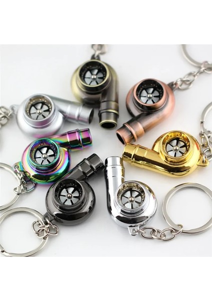 Gri Gerçek Düdük Ses Turbo Anahtarlık Kol Rulman G Otomobil Parçası Modeli Türbin Turboşarj Anahtarlık Yüzük Anahtarlık Anahtarlık (Yurt Dışından) modelleri