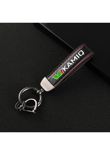 Siyah Karbon Fiber Deri Araba Anahtarlık Özel Spor Hattı Anahtarlıklar Vrs Octavıa Kamıq Karoq Superb Cıtan Kodıaq Rapıd Logo Araba (Yurt Dışından) fiyatları