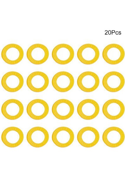 Sarı 20 Adet Adet Etiketler Elastik Anahtar Tanımlama Kapağı Anahtar Kapağı Tanımlayıcı Yuvarlak Bisiklet Motosiklet Anahtarlıkları Araba Silikonu Için (Yurt Dışından)